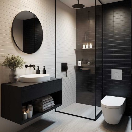 7+ Ways to Style a Modern Small Black and White Bathroom • 333+ Inspiring Lifestyle Ideas